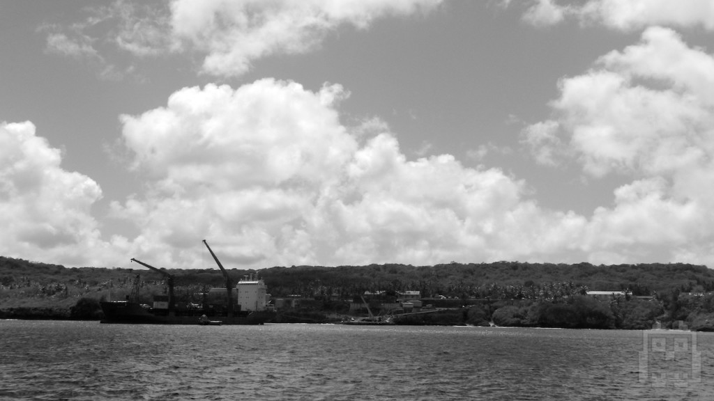 The view behind Panache as I sail to Tonga.